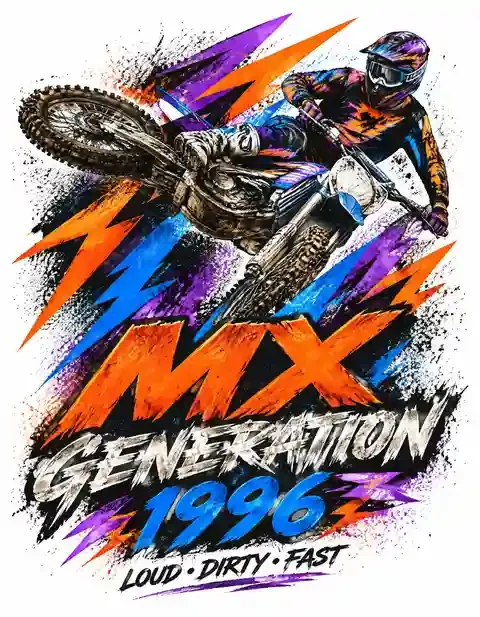 MX51026-071 motocross T-shirt design