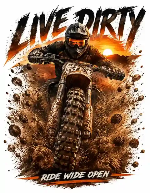 MX51026-094 motocross T-shirt design